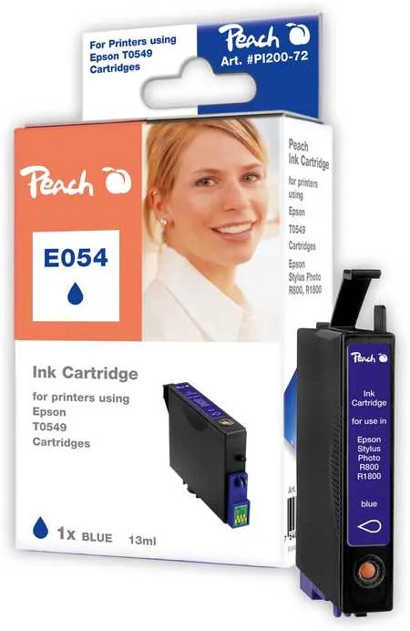 Peach Cartouche d'encre  bleu, compatible avec
 T0549BL, C13T05494010 Epson Stylus Photo R 1800