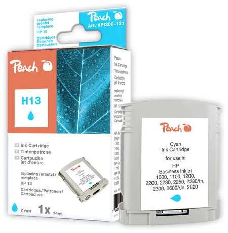 Peach Cartouche d'encre  cyan, compatible avec HP Business InkJet 1000