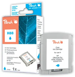 Peach  cartouche d'encre cyan compatible avec
 No. 88 c, C9386AE HP OfficeJet Pro L 7895