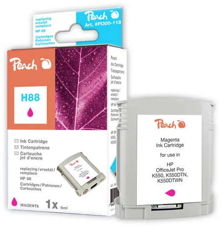 Peach  cartouche d'encre magenta compatible avec
 No. 88 m, C9387AE HP OfficeJet Pro L 7895