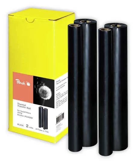 Peach 2 rouleaux de papier transfert thermique , compatibles avec
 PC-302RF Brother Intellifax 870 MC