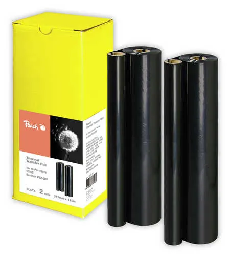 Peach 2 rouleaux de papier transfert thermique , compatibles avec Brother Intellifax 980 Series