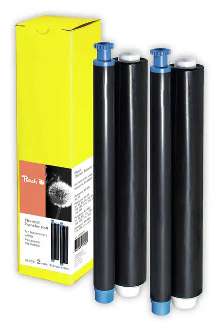 Peach 2 rouleaux de papier transfert thermique , compatibles avec Panasonic KXFM 189