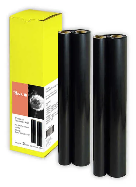 Peach 2 rouleaux de papier transfert thermique , compatibles avec Sharp FO-770