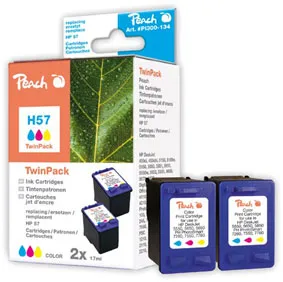 Peach  Pack à deux couleur, compatible avec
 No. 57*2, C9503AE HP DeskJet 9670