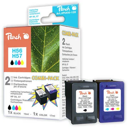 Peach  Multipack cartouche d'encre, compatible avec
 No. 56, No. 57, SA342AE HP DeskJet 9670