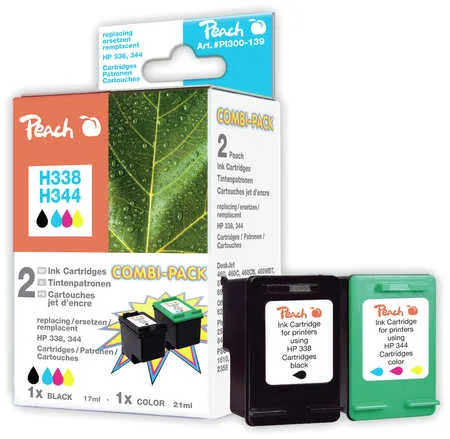 Peach  Multi Pack, compatible avec
 No. 338, No. 344, C8765E, C9363E HP PhotoSmart 2575