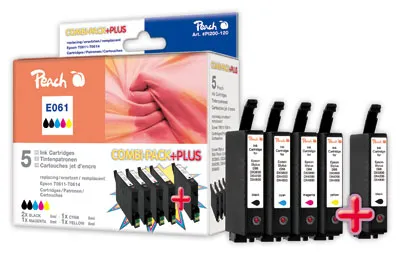 Peach Multipack Plus  compatible avec
 T0611, T0615, C13T06154010 Epson Stylus DX 4850 Plus