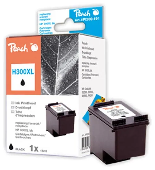 Peach  tête d'impression noire, compatible avec
 No. 300XL bk, CC641EE HP DeskJet F 4213