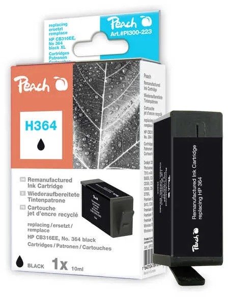 Peach  cartouche d'encre Cartridge noire compatible avec
 No. 364 bk, CB316EE HP PhotoSmart Premium Fax