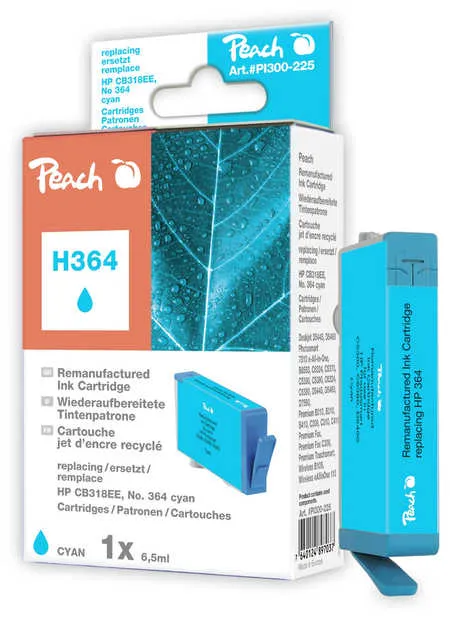 Peach  cartouche d'encre cyan compatible avec
 No. 364 c, CB318EE HP PhotoSmart Premium Fax