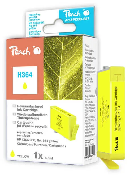 Peach  cartouche d'encre jaune compatible avec
 No. 364 y, CB320EE HP PhotoSmart Premium Fax