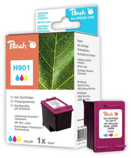 Peach Tête d'impression  couleur, compatible avec
 No. 901 C, CC656AE HP OfficeJet 4500