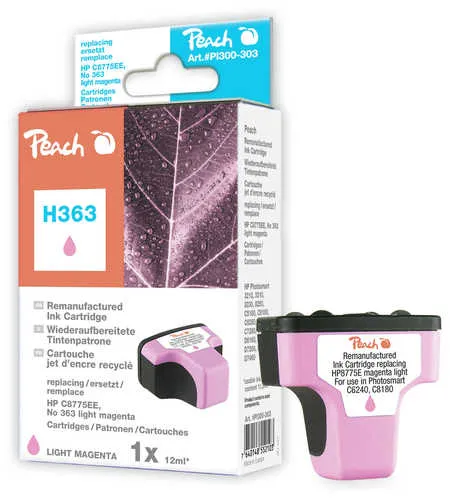 Peach  cartouche d'encre magenta light compatible avec
 No. 363 lm, C8775EE HP PhotoSmart C 8100 Series