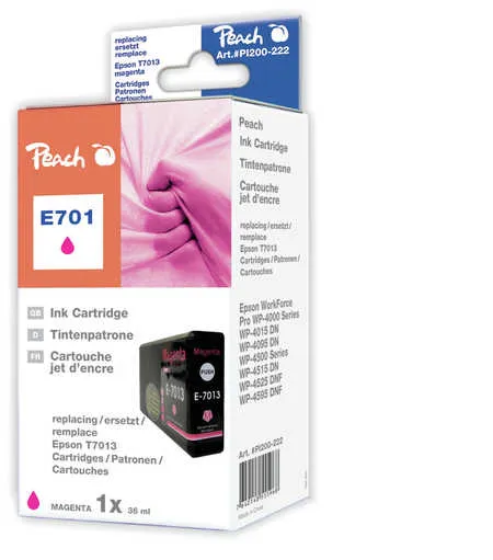 Peach  XL cartouche d'encre magenta, compatible avec
 T7013 m, C13T70134010 Epson WorkForce Pro WP-4015 DN