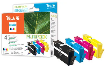 Peach Multipack  avec puce, compatible avec
 No. 364XL, J3M83AE HP PhotoSmart Premium Fax