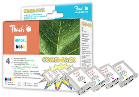 Peach Multipack  avec puce, compatible avec
 No. 940XL, C2N93AE HP OfficeJet Pro 8000