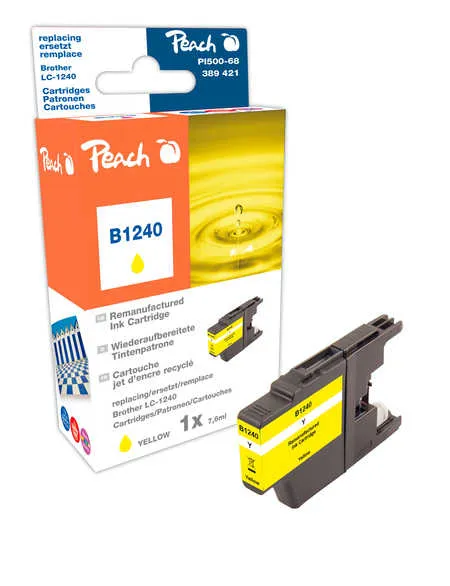 Peach Cartouche d'encre  jaune, compatible avec
 LC-1240Y Brother DCPJ 725 DW