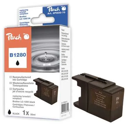 Peach  XL cartouche noire, compatible avec
 LC-1280XLBK Brother MFCJ 6510 DW