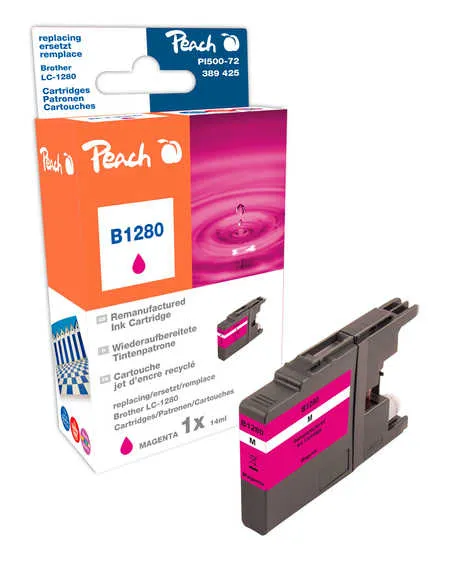Peach  XL cartouche d'encre magenta, compatible avec
 LC-1280XLM Brother MFCJ 6510 DW