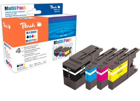 Peach  Multipack, XL, compatible avec
 LC-1280XLVALBP Brother MFCJ 6510 DW