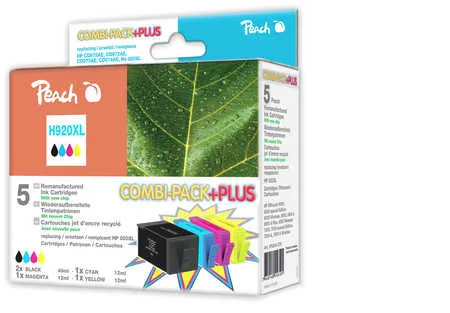 Peach Multipack Plus  avec puce compatible avec
 No. 920XL, C2N92AE  HP OfficeJet 6500 Wireless