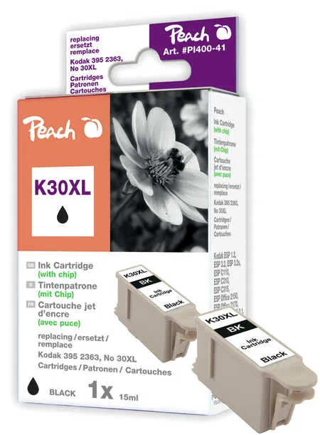 Peach Cartouche d'encre  noir, compatible avec
 No. 30XL, 3952363 Kodak ESP 1 2