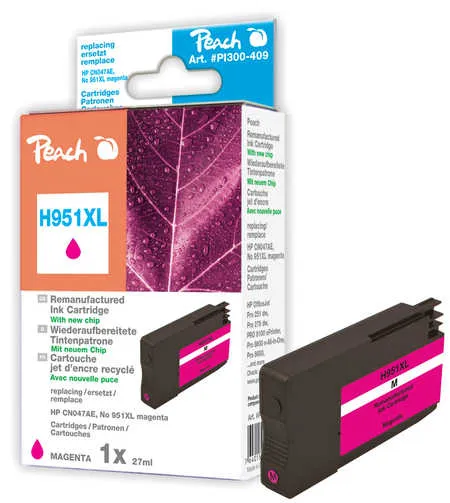 Peach  cartouche d'encre magenta HC compatible avec
 No. 951XL m, CN047A HP OfficeJet Pro 251 dw
