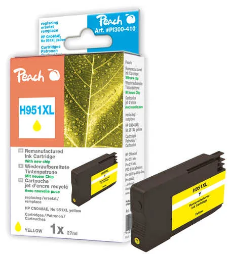 Peach  cartouche d'encre jaune HC compatible avec 
 No. 951XL y, CN048A HP OfficeJet Pro 251 dw