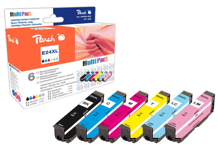 Peach  Multi Pack, HY compatible avec
 No. 24XL, C13T24384010 Epson Expression Photo XP-950